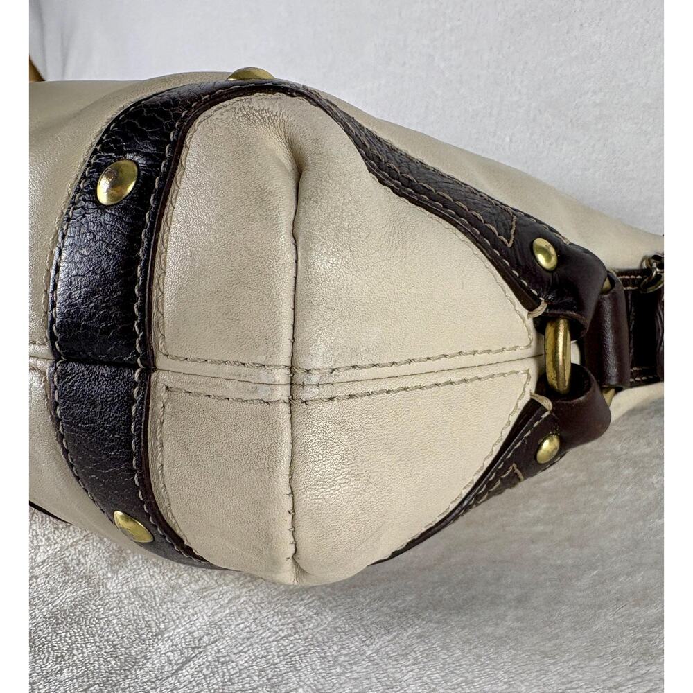 Coach Carly Hobo in Cream/Ivory with Chain - Picture 7 of 16